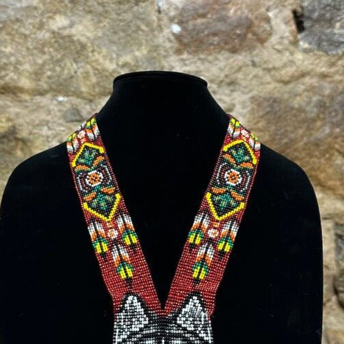 Handmade Necklace Seed Bead Boho American Style Nativ Beaded Multi Strand