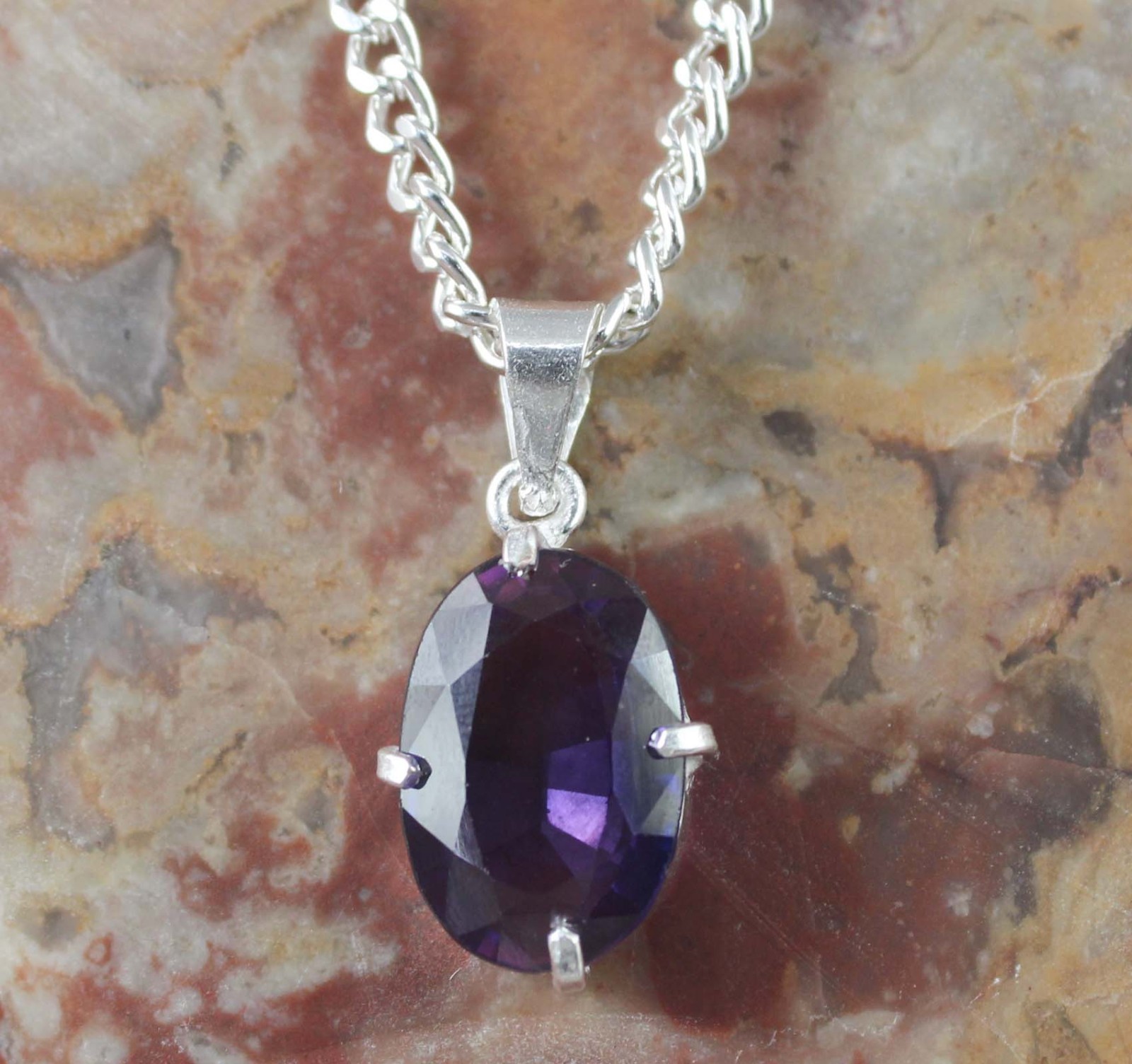 Natural Boysenberry Sapphire 11.60 Ct Oval Gems Certified Anniversary Pendant