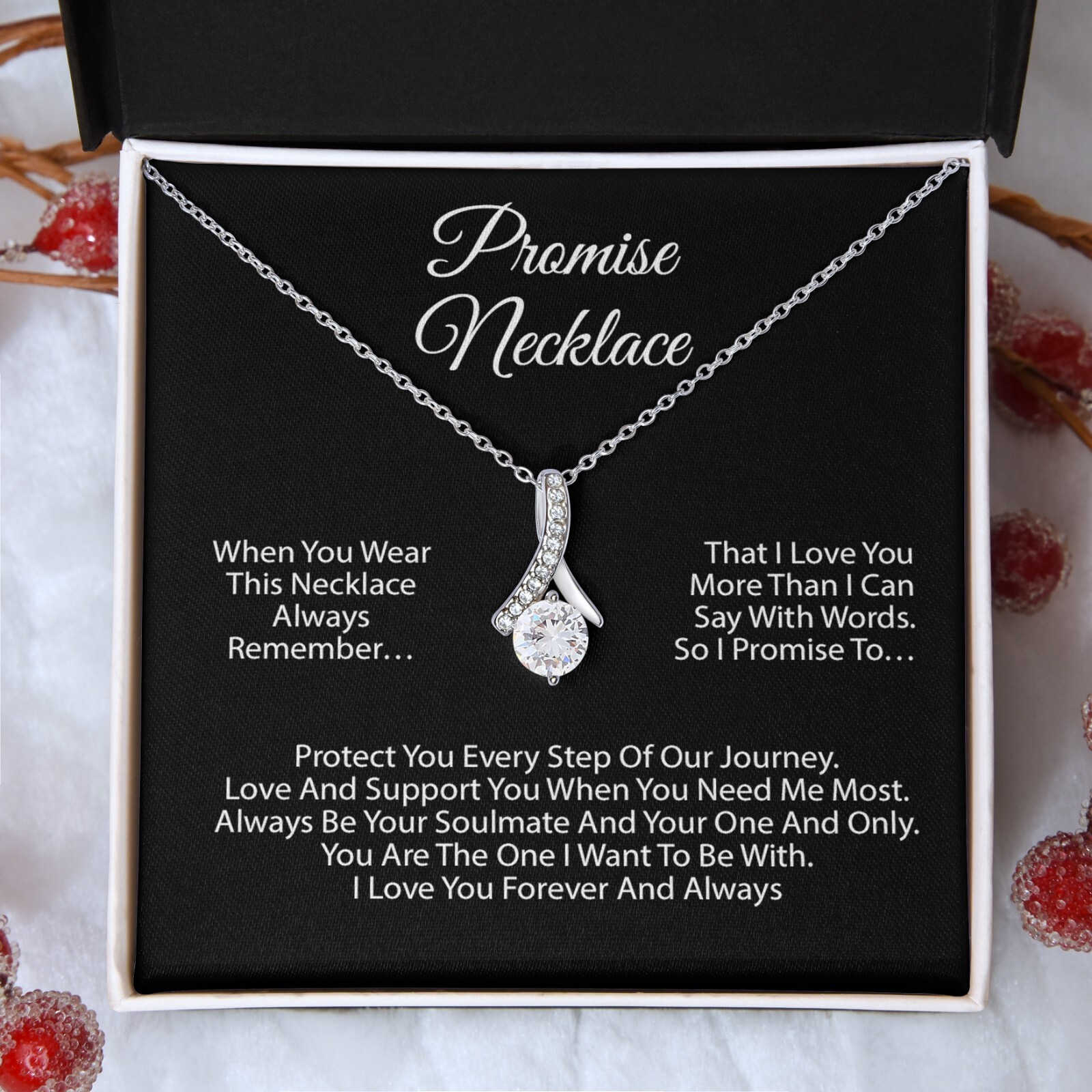Promise Necklace For Soulmate, Valentine Gift, Birthday Gift, Anniversary Gift