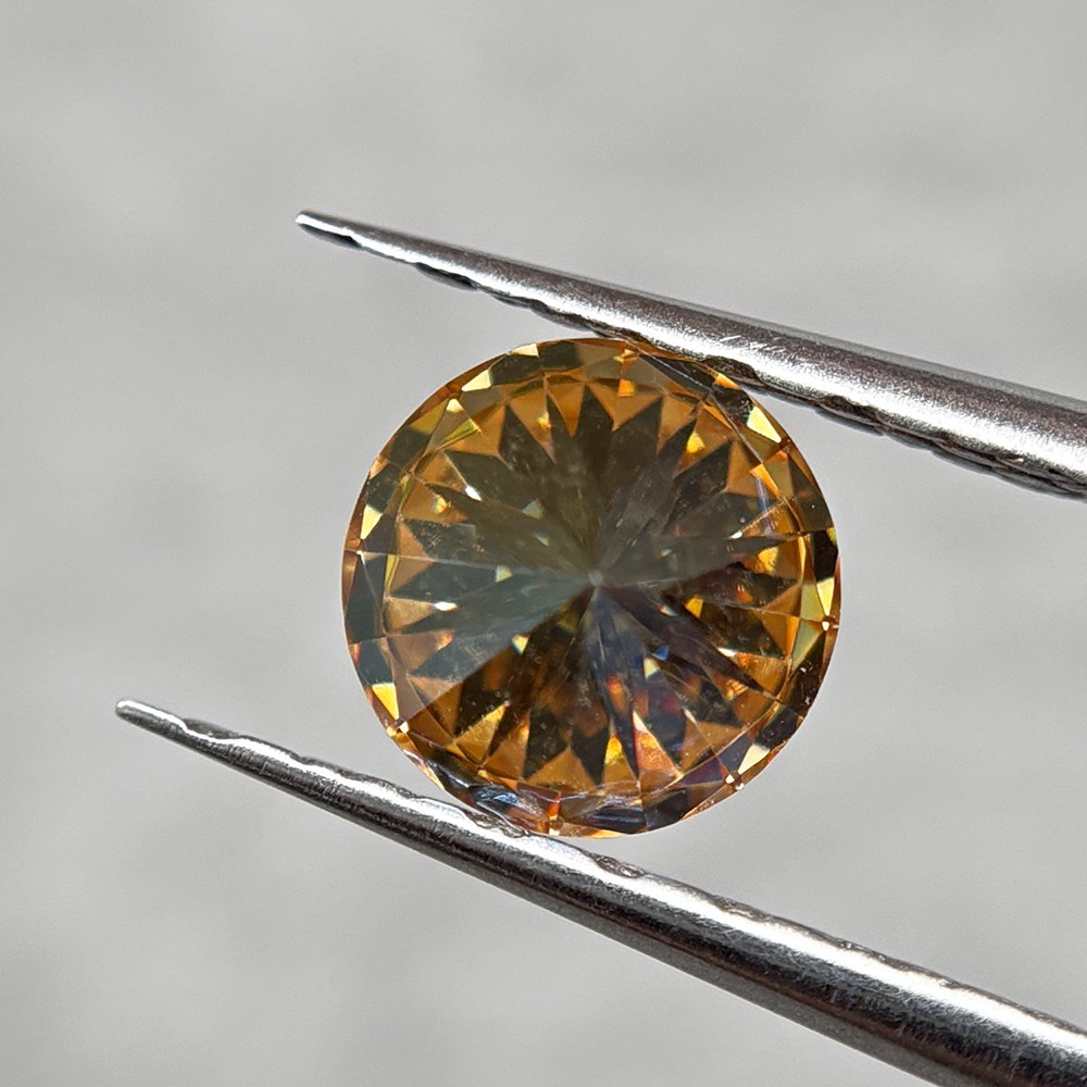 1PCS Round Champagne 3.0mm 0.1ct-15mm 12ct Loose Moissanite for Jewelry Making