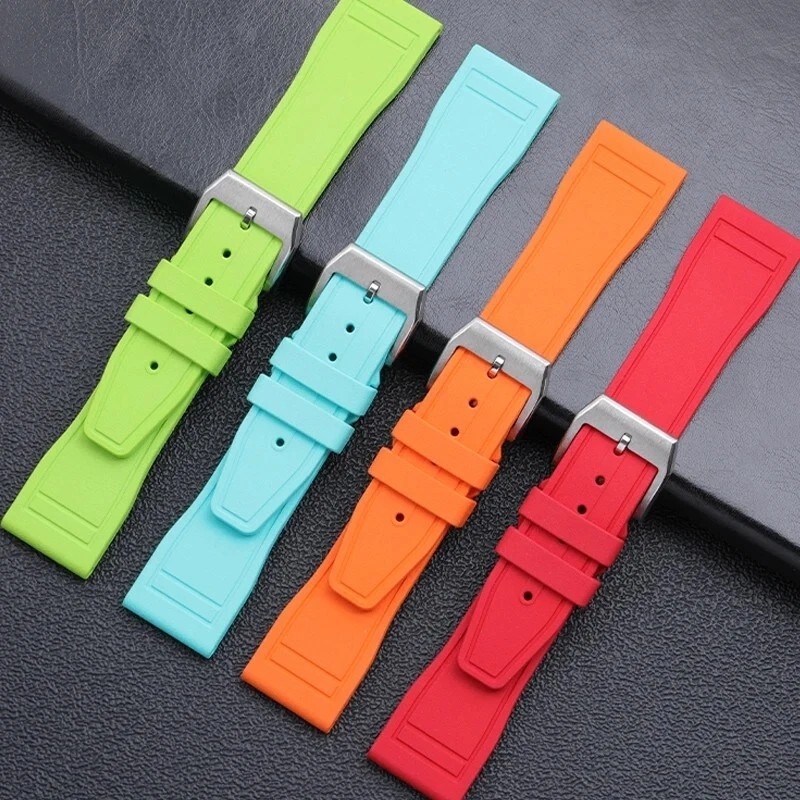 20 21 22 Waterproof FKM Rubber Strap Band Fits IWC Big Pilot Portofino TOP GUN