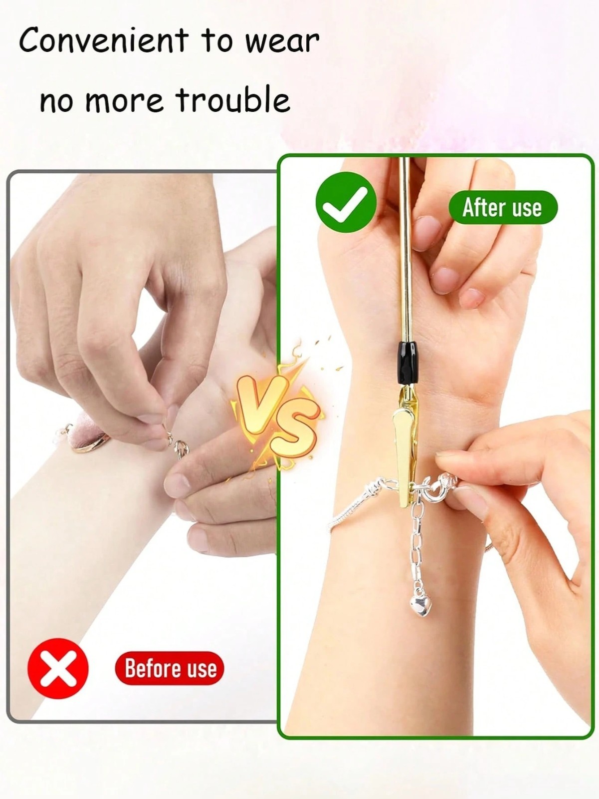Bracelet Helper Tool Fastening Aid Jewelry Buddy Clip Clasp Assistant 1/2 Pcs