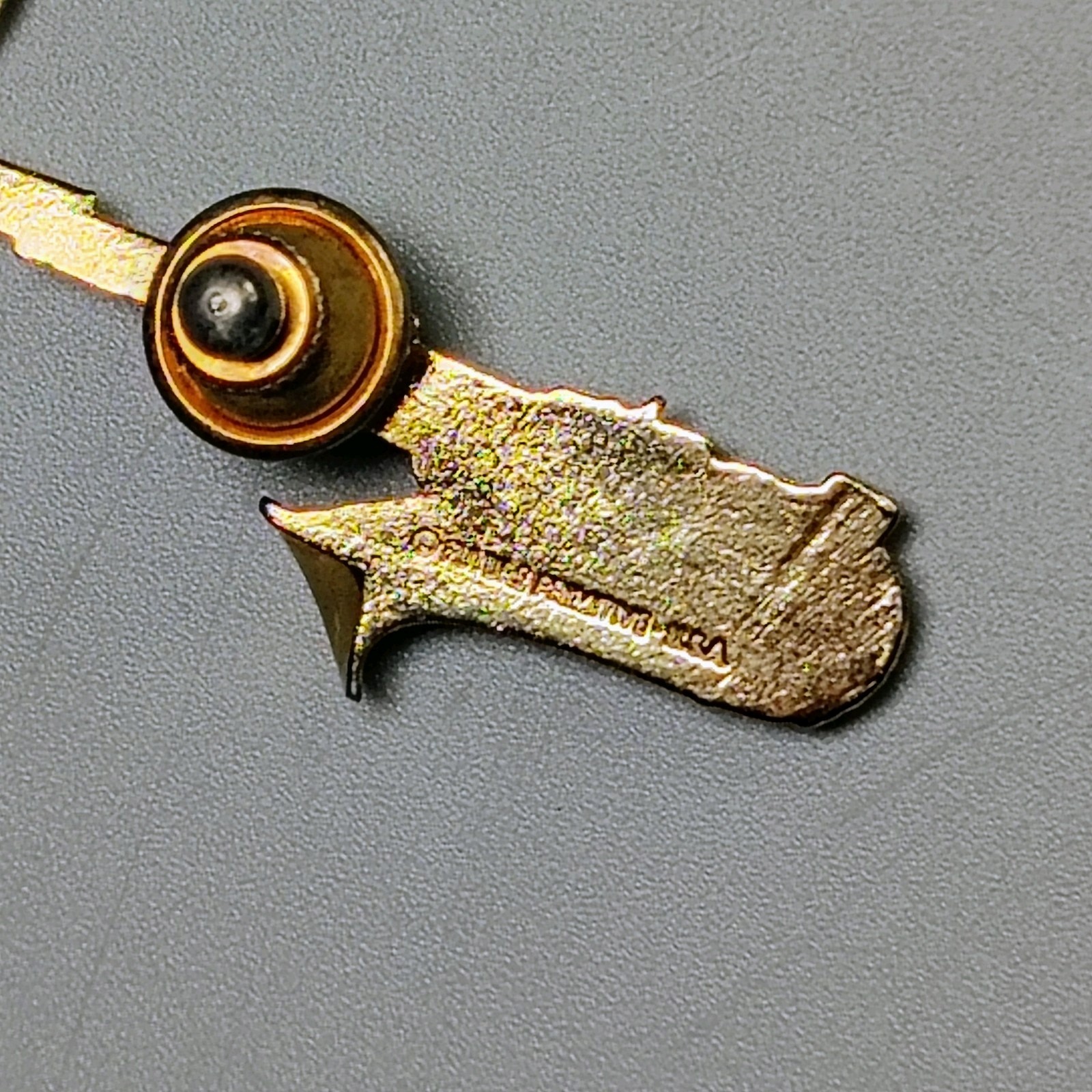 Future Primitive USA Gold Tone Saxaphone Tie Tack Pin 1.75″ Music