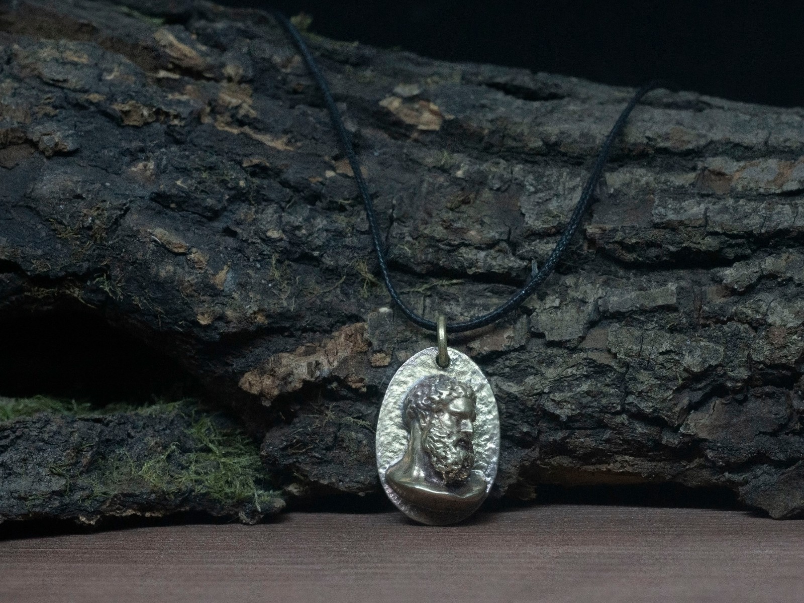 Heracles Bronze/Silver Necklace, Hercules Myths Pendant, Ancient Greek Jewelry