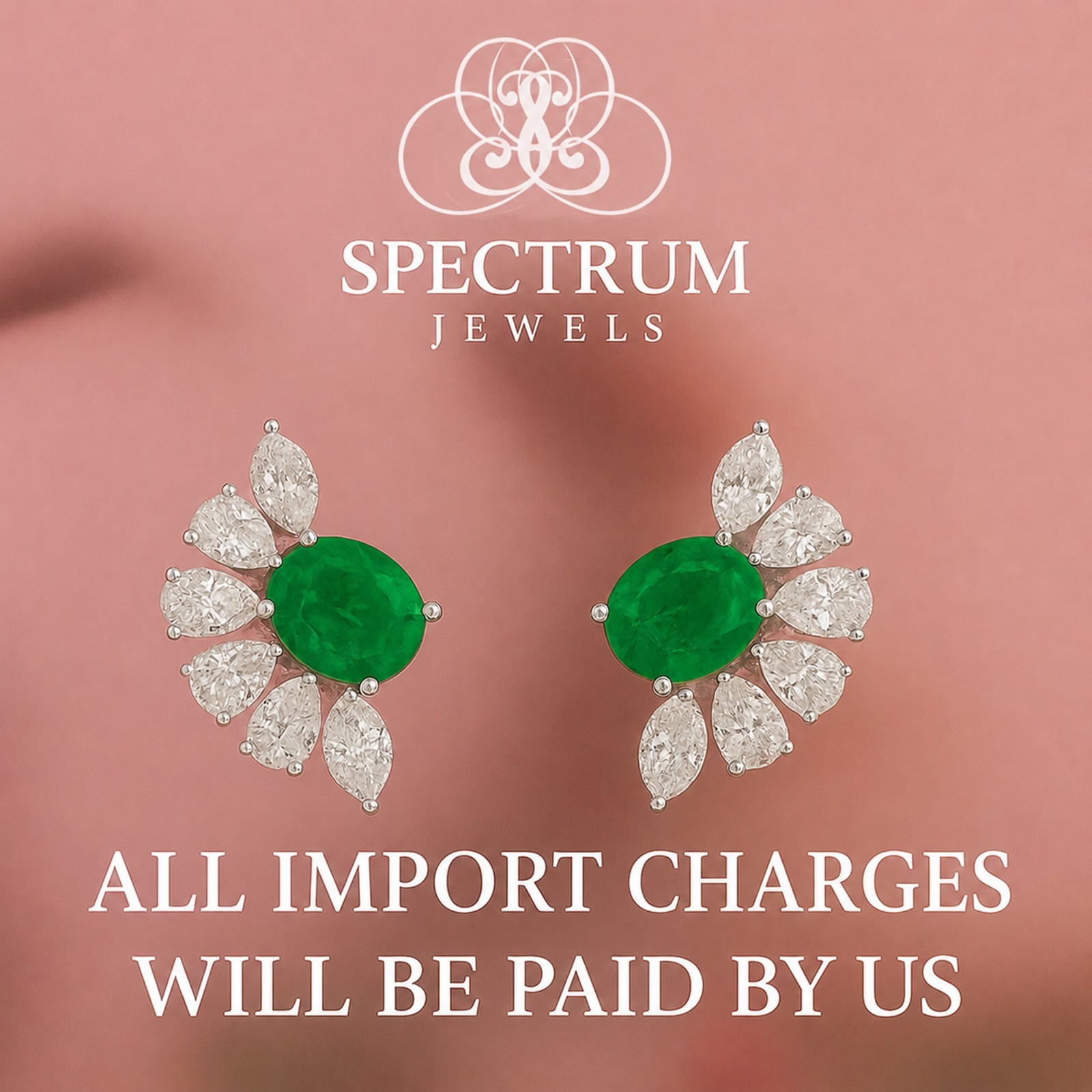 0.36 Ct H/SI Round Baguette Natural Diamond Earrings Stud Gift 14k White Gold