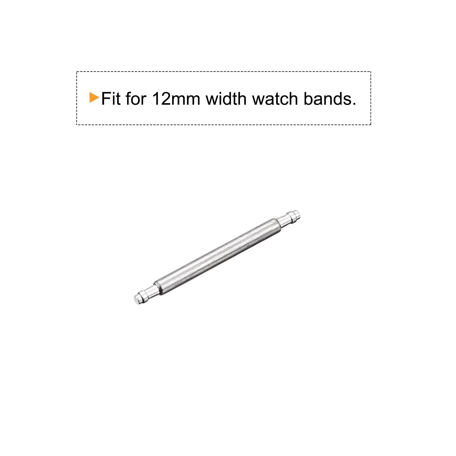12mm Watch Band Pin 1.3mm Dia Steel Single Flanged End Spring Bar Pins 200pcs
