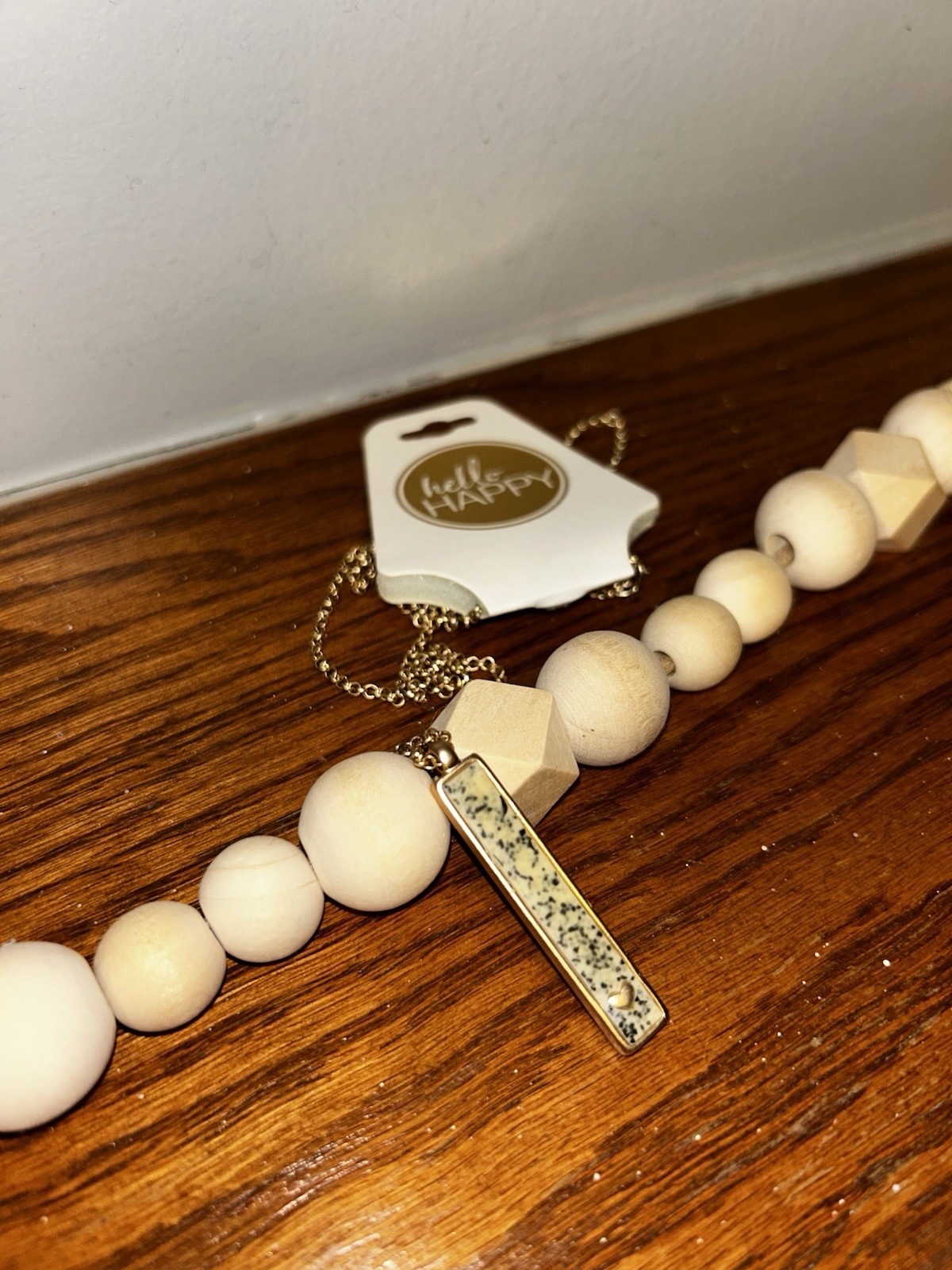JK By Thirty One Hello Happy Love Necklace w/Rectangle Charm NEW 24″
