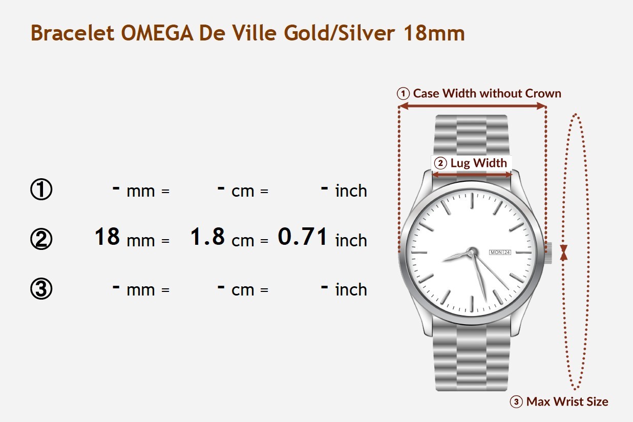 [N MINT] OMEGA De Ville Bracelet 18mm Gold/Silver Combi 150mm From JAPAN Z546