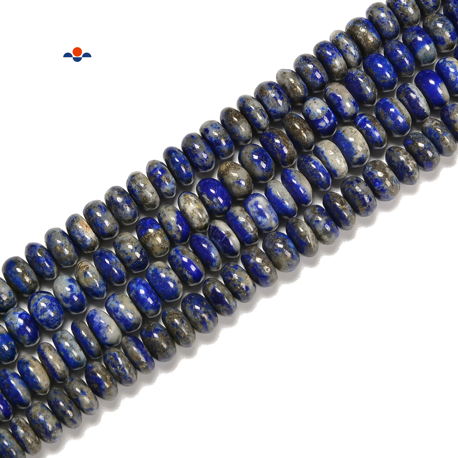 Low Grade Natural Lapis Smooth Rondelle Beads Size 4x6mm 5x8mm 6x10mm 15.5” Str