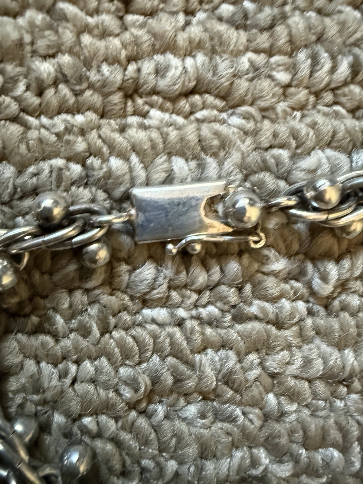 VTG Taxco Mexico Sterling DNA Link Peppercorn Necklace Spratling Style 122.9g