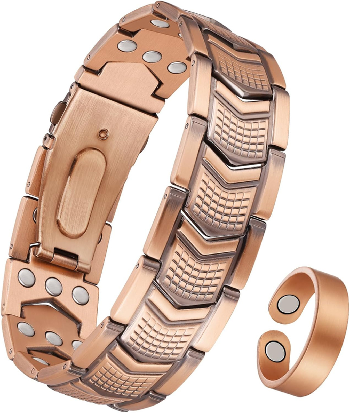 Jeracol 3X Strength Magnetic Copper Bracelet for Men – 99.9% Pure Copper