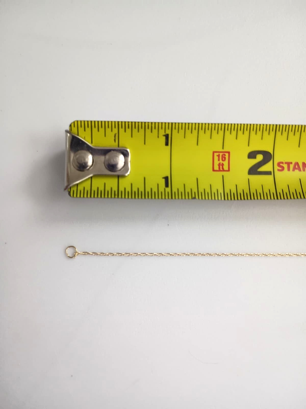 10K Solid Yellow Gold Rope Necklace 18″ 0.6mm Italian Made NEW