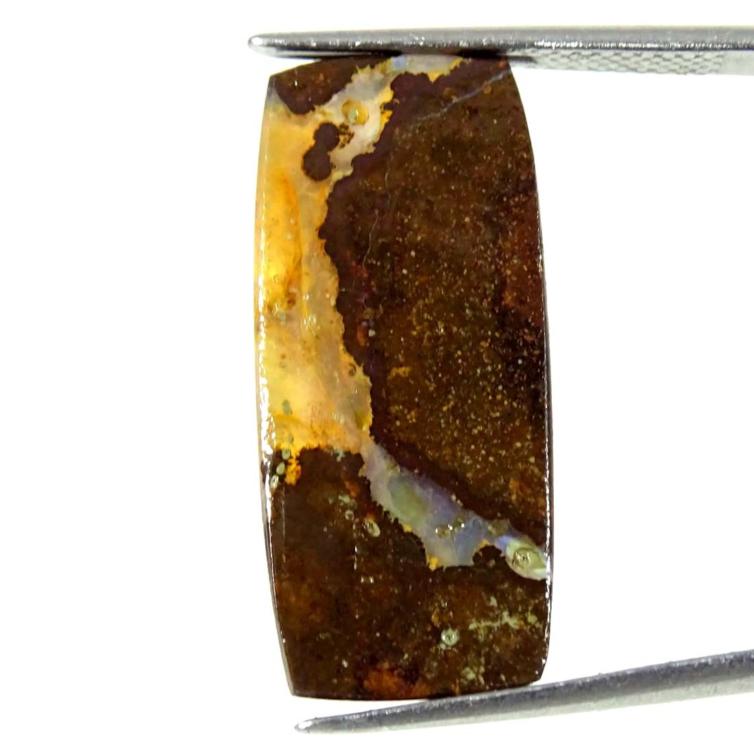 13.90Cts Natural Boulder Opal Cushion Cabochon Loose Gemstone 11x25x5mm