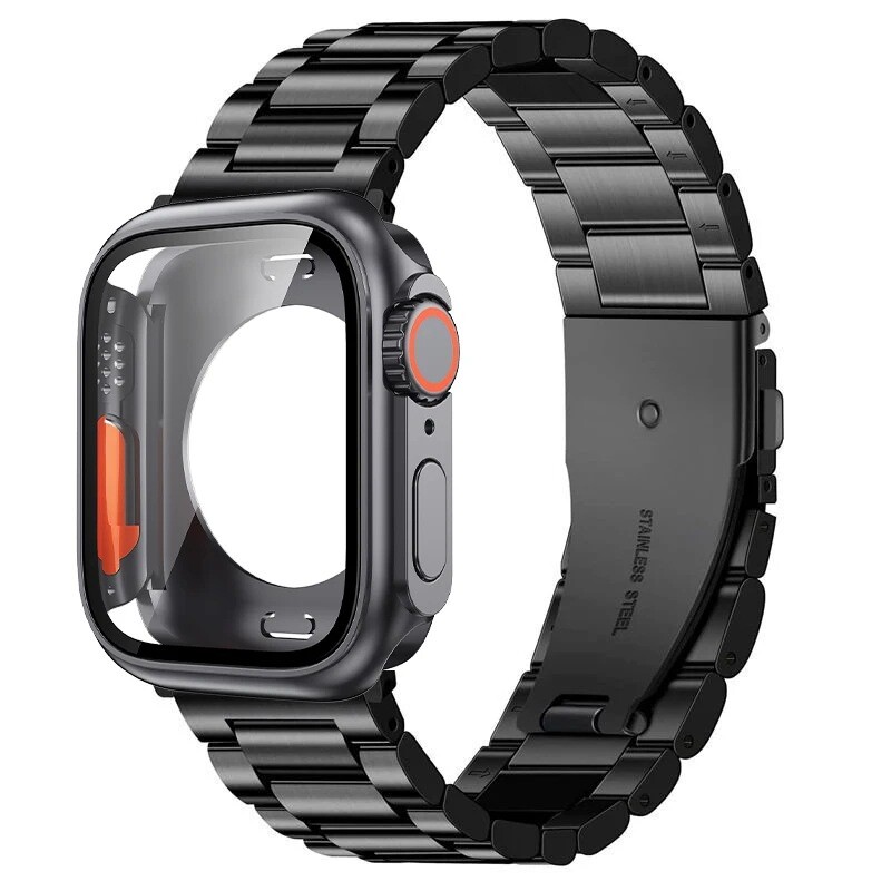 Stainless Steel Band +Case For Apple Watch iWatch 9 8 7 6 5 4 SE 41/40/44/45mm