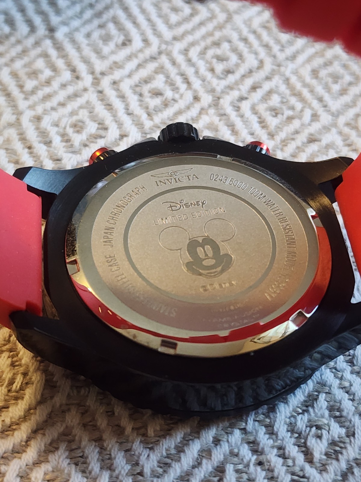 Invicta Disney Men’s 48mm Mickey Mouse Limited Edition Red Chrono Watch 39517
