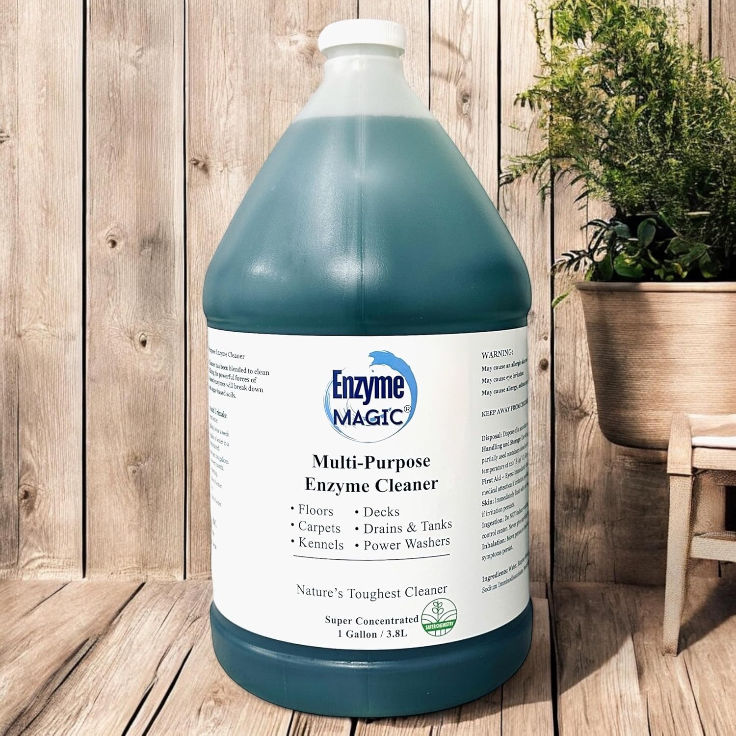 Multi-Purpose Enzyme Cleaner Concentrate 1 Gallon Plant-Based Stain & Odor