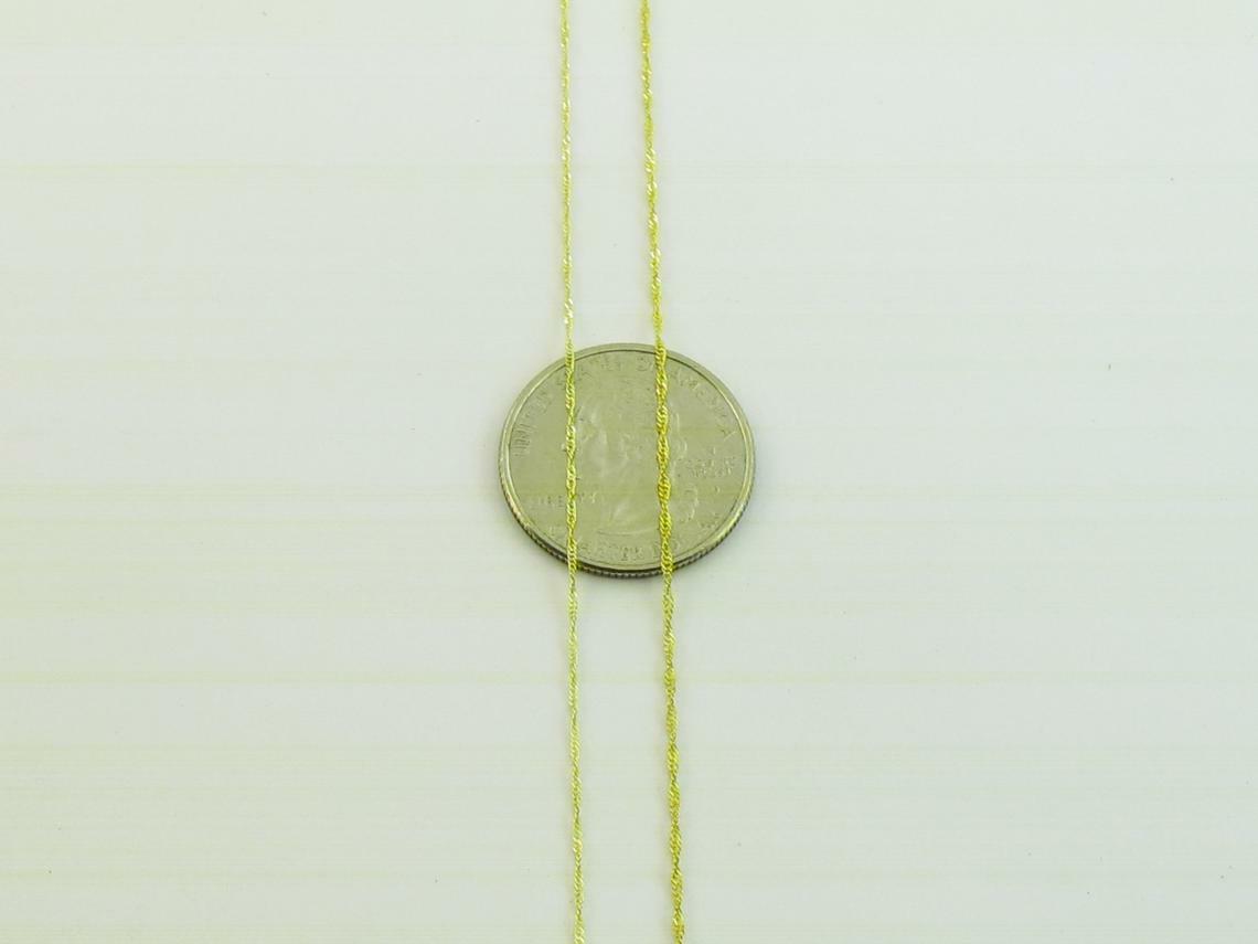 Singapore Chain 14k Yellow Gold 0.8 mm 1.0 mm 1.5 mm 1.7 mm 2.1 mm Available In