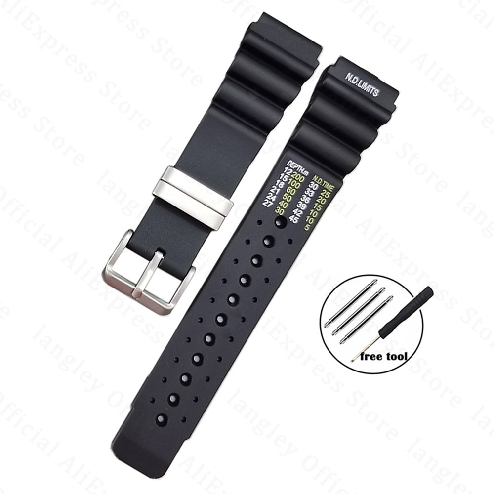 18mm 20mm 22mm 24mm ND Limits Silicone Rubber Waterproof Watch Strap Band PRO