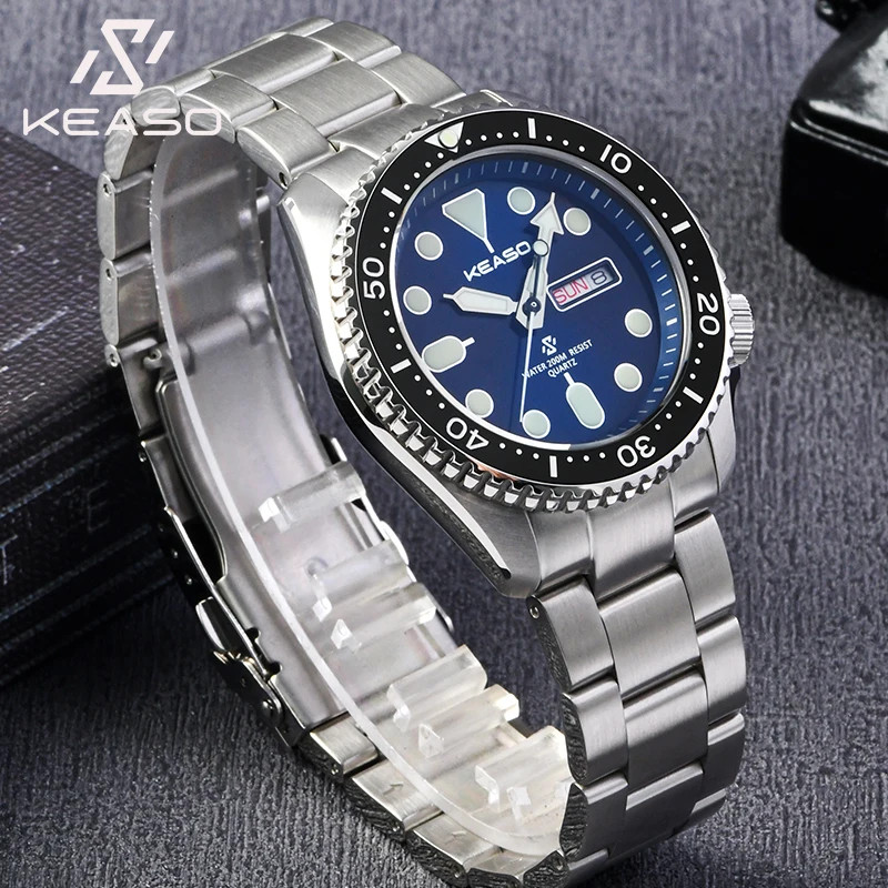 Men’s Quartz Watch Miyota 2105 Sapphire Crystal Luminous 316L Steel