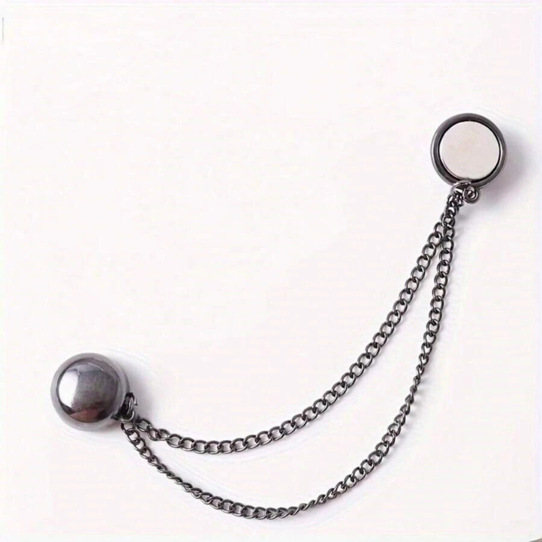 1/3PcMulti-Function Magnetic Clothing Clips with Chain Shirt Ties Clip for Women
