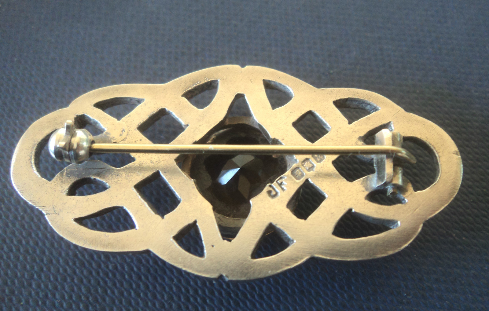 Scottish Silver Smokey Quartz Celtic Brooch – John Fraser of inverness h/m 1995