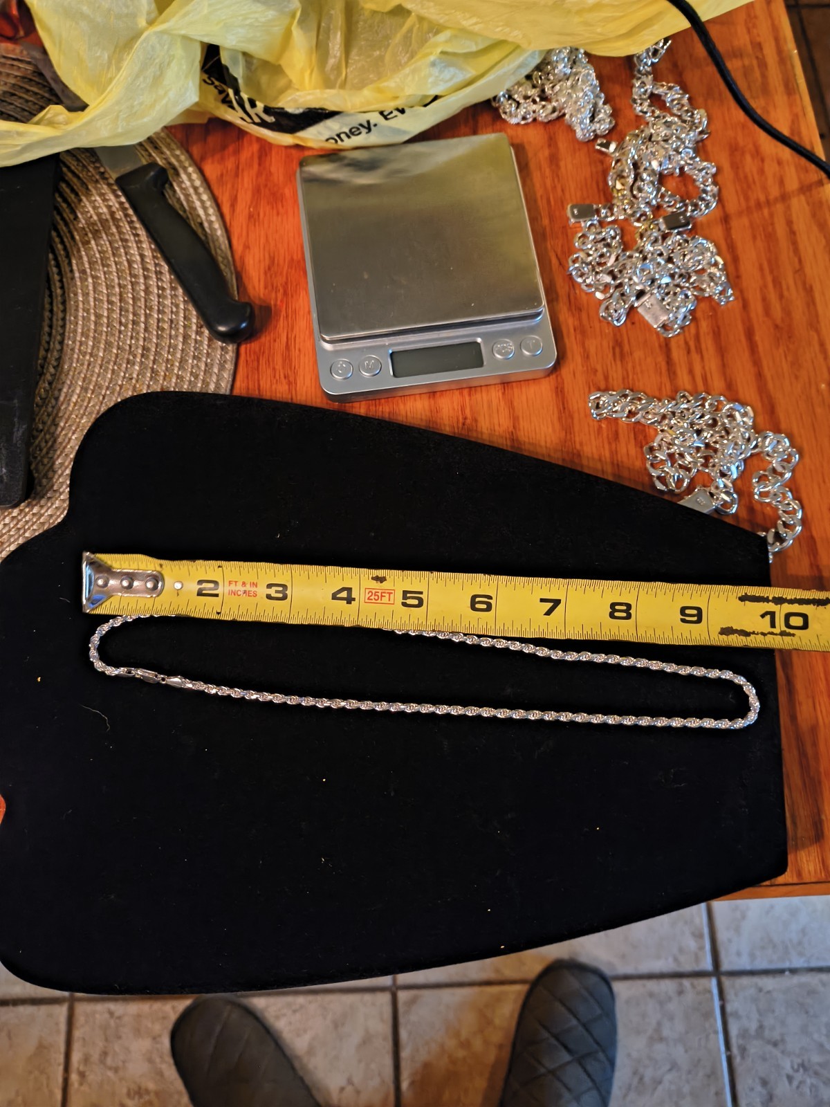 Brand New Sterling Silver Rope Chain 19 Inch 3.2 mm 18.1 Grams