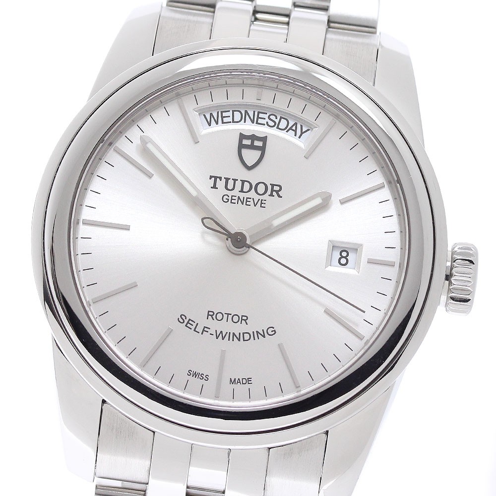 TUDOR Glamor Date Day 56000 Silver Dial Automatic Men’s Watch_970734