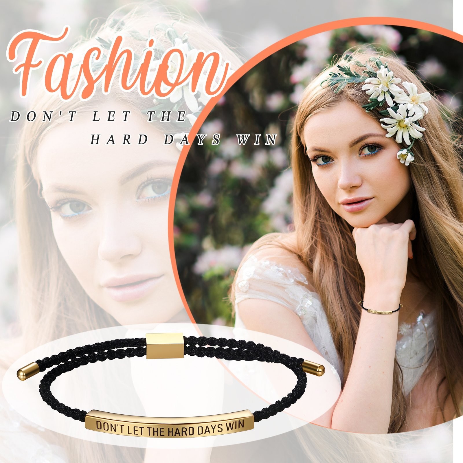 Don’t Let The Hard Days Win Saying Braided Wrap Bracelet For Son Daughter Gift