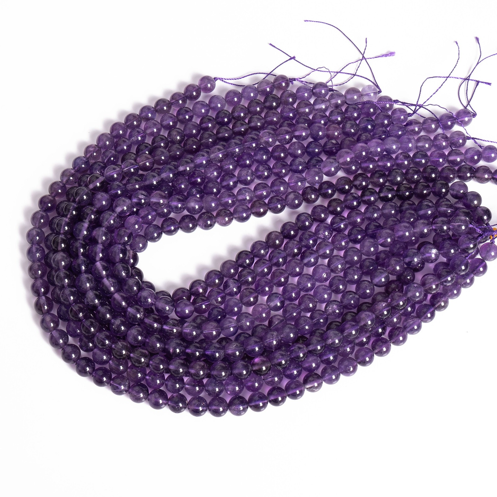 Natural Amethyst Beads AAAAA Gemstone Round Loose Beads 4MM 6MM 8MM 10MM 12MM