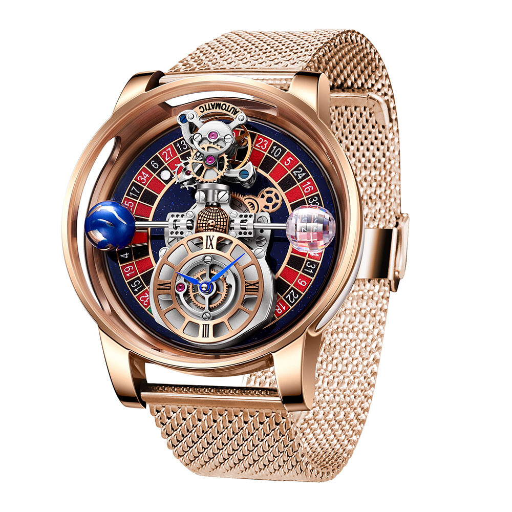 2023 PINDU Design Luxury Men’s Quartz Watch 3Bar Astronomia Casino Roulette