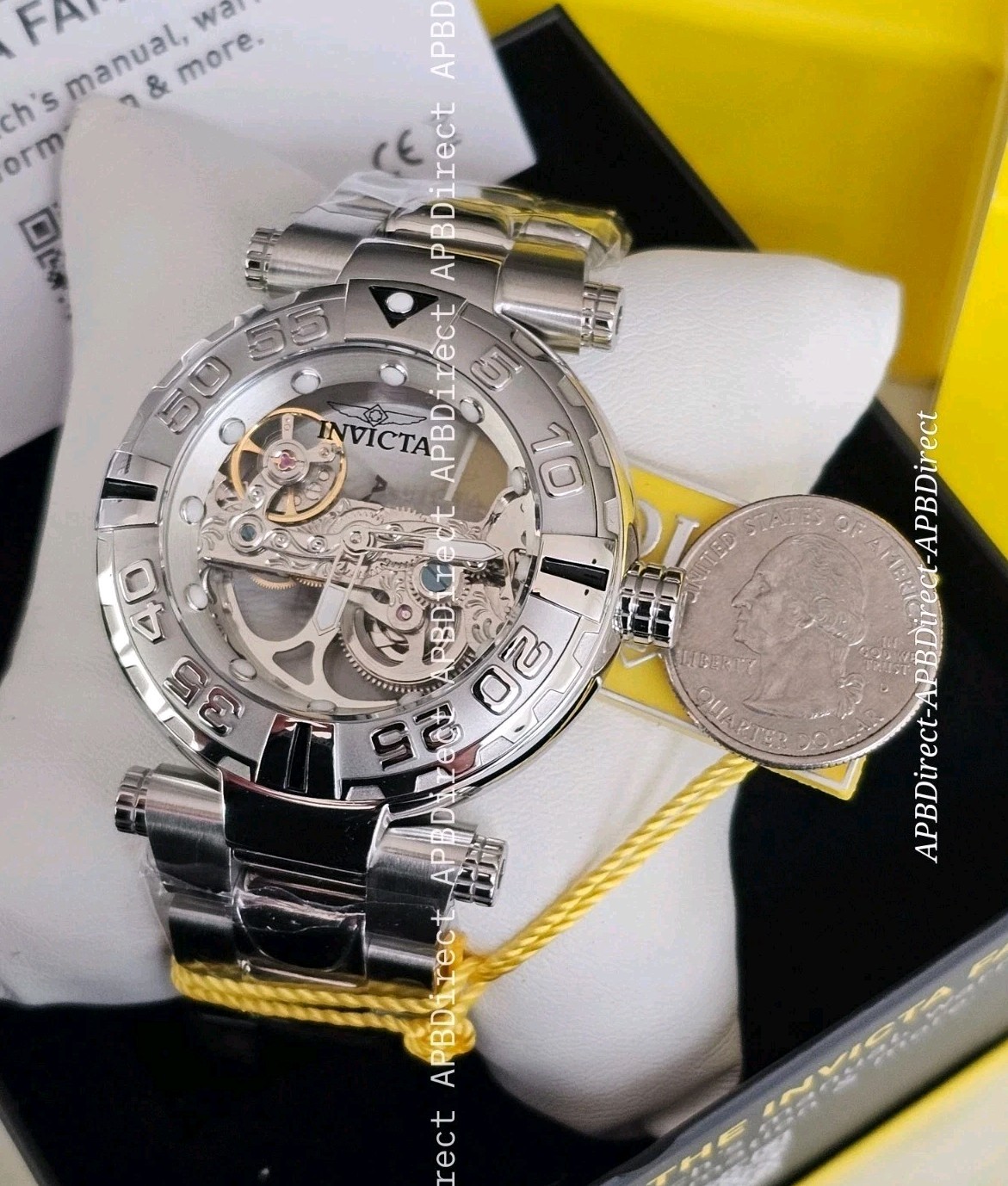 Invicta Subaqua Noma I – Automatic BRIDGE Mvmnt Skeleton Black Bezel mens watch