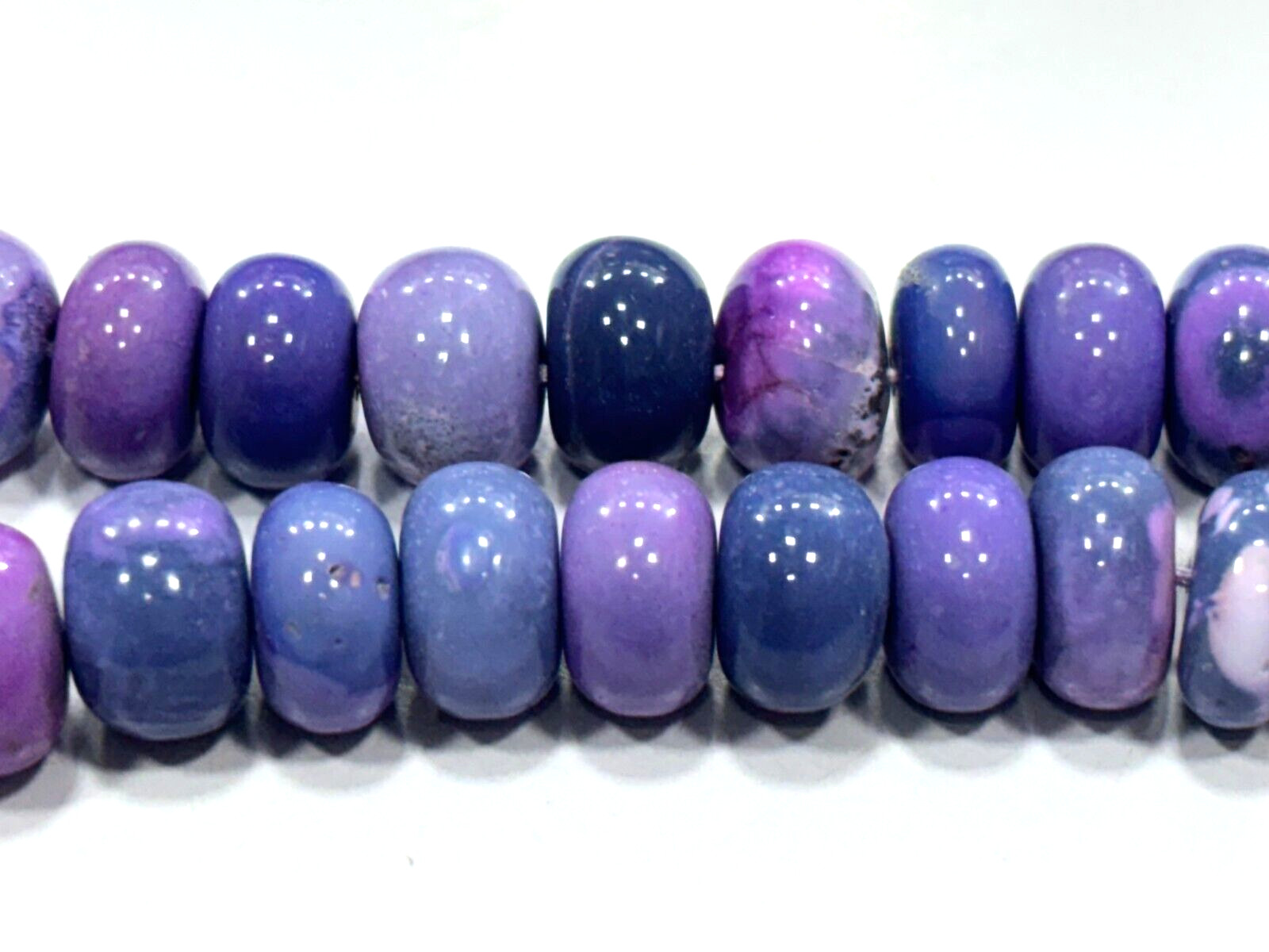 Lavender Opal Roundelle Smooth 8.5-9 mm Gemstone Beads 16 Inch 1 Strands