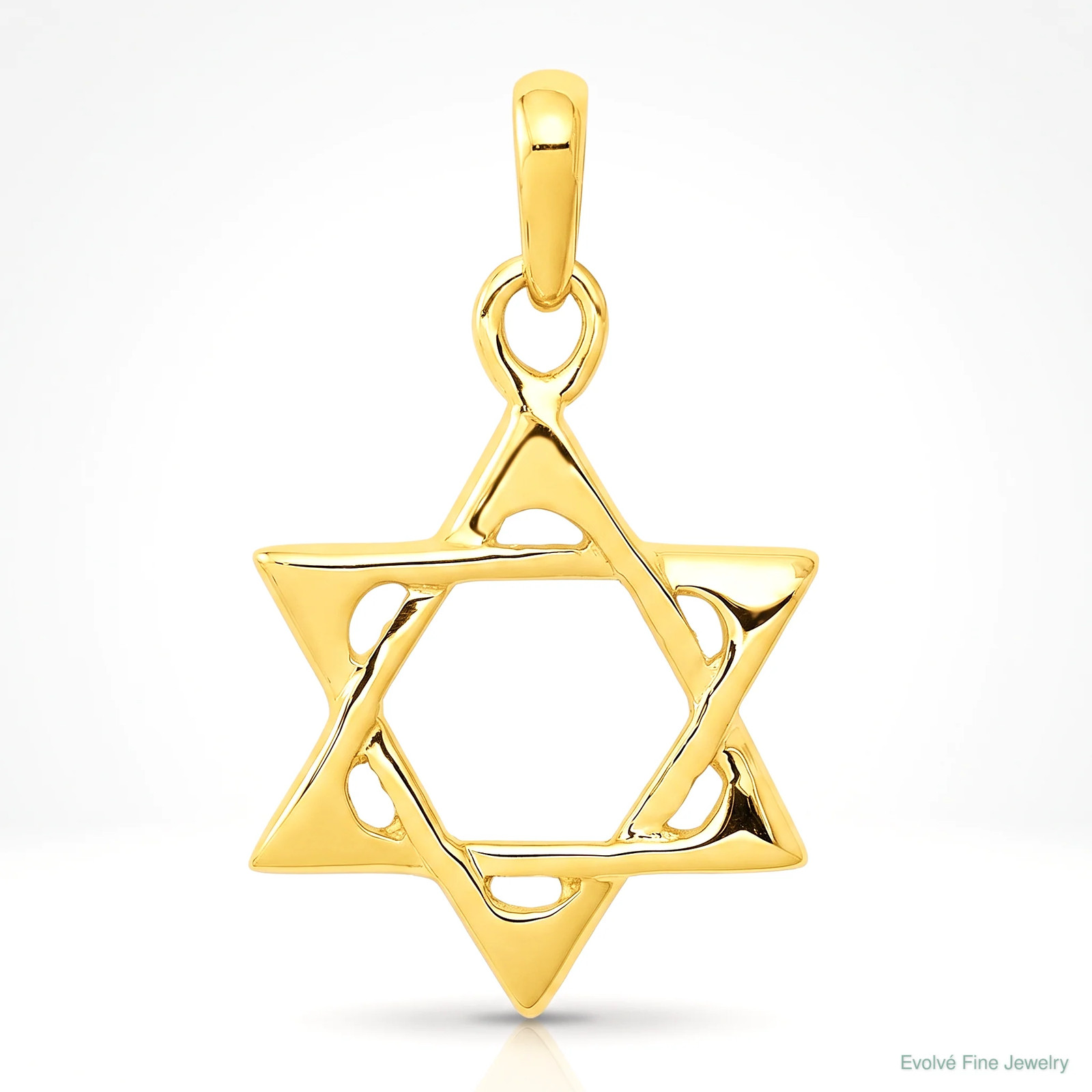 10K / 14K Yellow Gold Star Of David Pendant