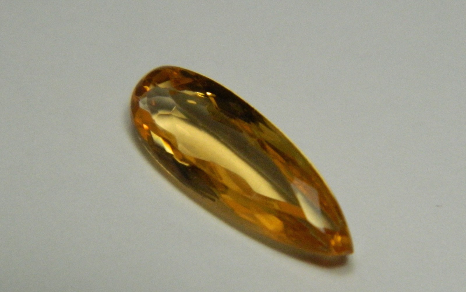 Imperial Topaz 3.38 Ct Clarity IF Pear Cut Natural Golden Brazil I021