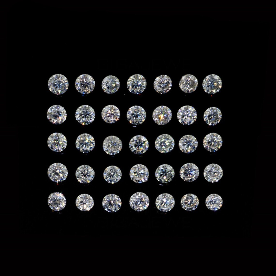 2.5 MM Calibrated Size Moissanite Round White Color D VVS1 Grade Loose Gemstones