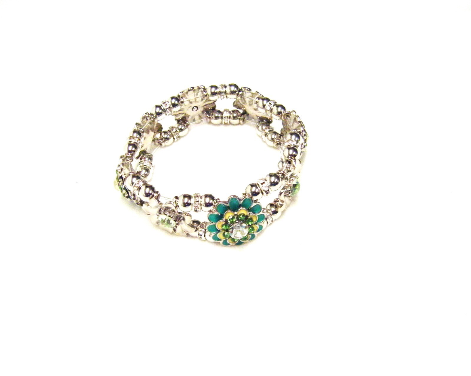 Crystal & Metal Connector Bracelet