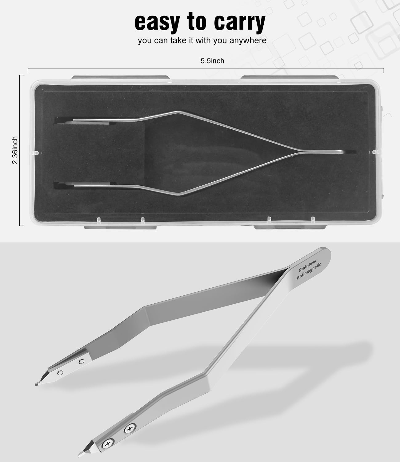 7825 Spring Bar Tweezer, Spring Bar Plier Removal Tool for Watchmaker and Rep…