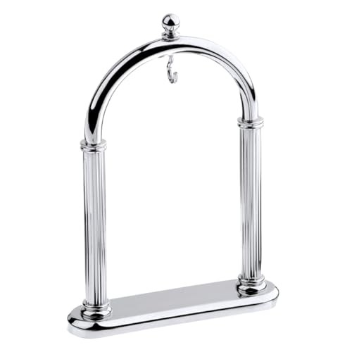 Pocket Watch Display Stand Full Arch Metal Holder for Pocket Watches, Chrome