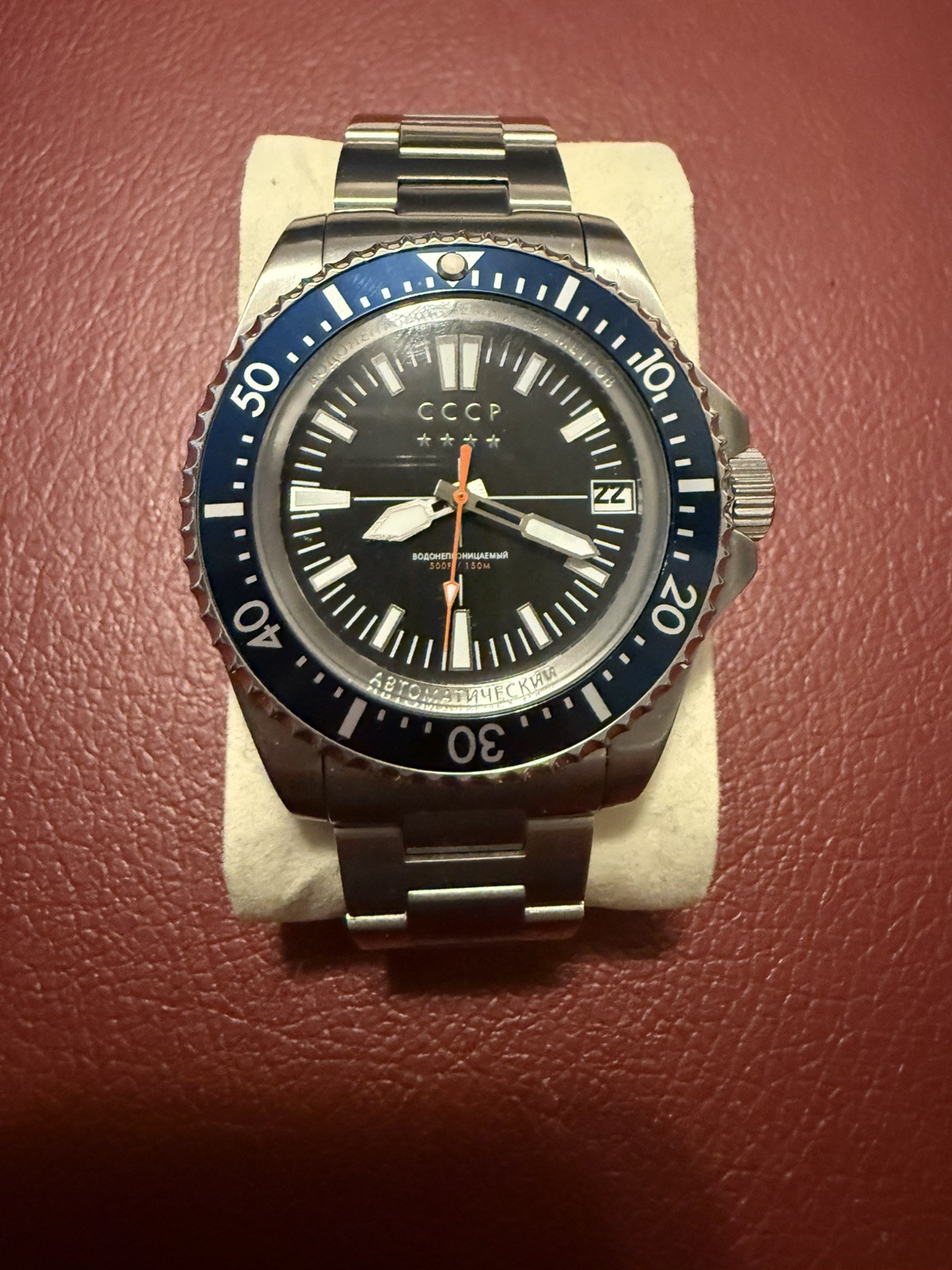CCCP Kamchatka Cp-7048 Diver Blue Black dial WR150 Automatic wristwatch big