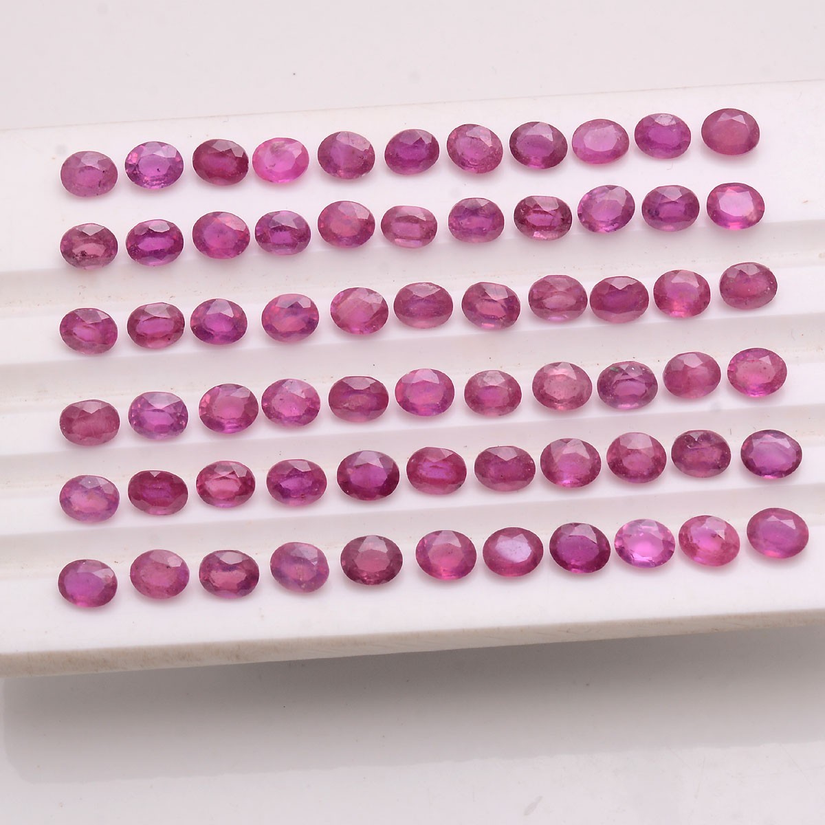 Royal Red~ Lot 23 Pcs Natural Ruby Mozambique 5mmx4mm Oval Cut Loose Gemstones