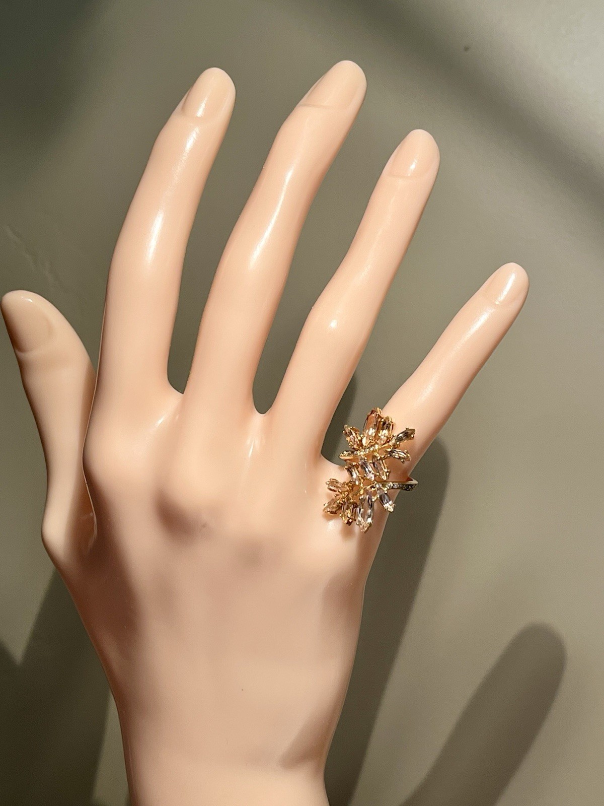 18k Gold Imperial Topaz & Diamond Ring 5.61gr Vintage Estate Sizable Statement!