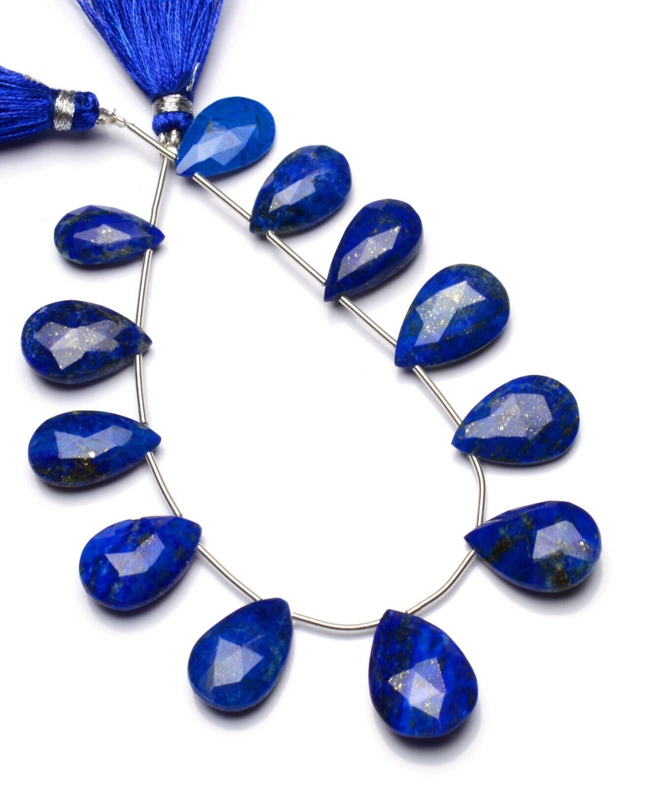 Natural Gem Lapis Lazuli Faceted 15×9 to 19x13mm Size Pear Shape Beads 7″ Strand