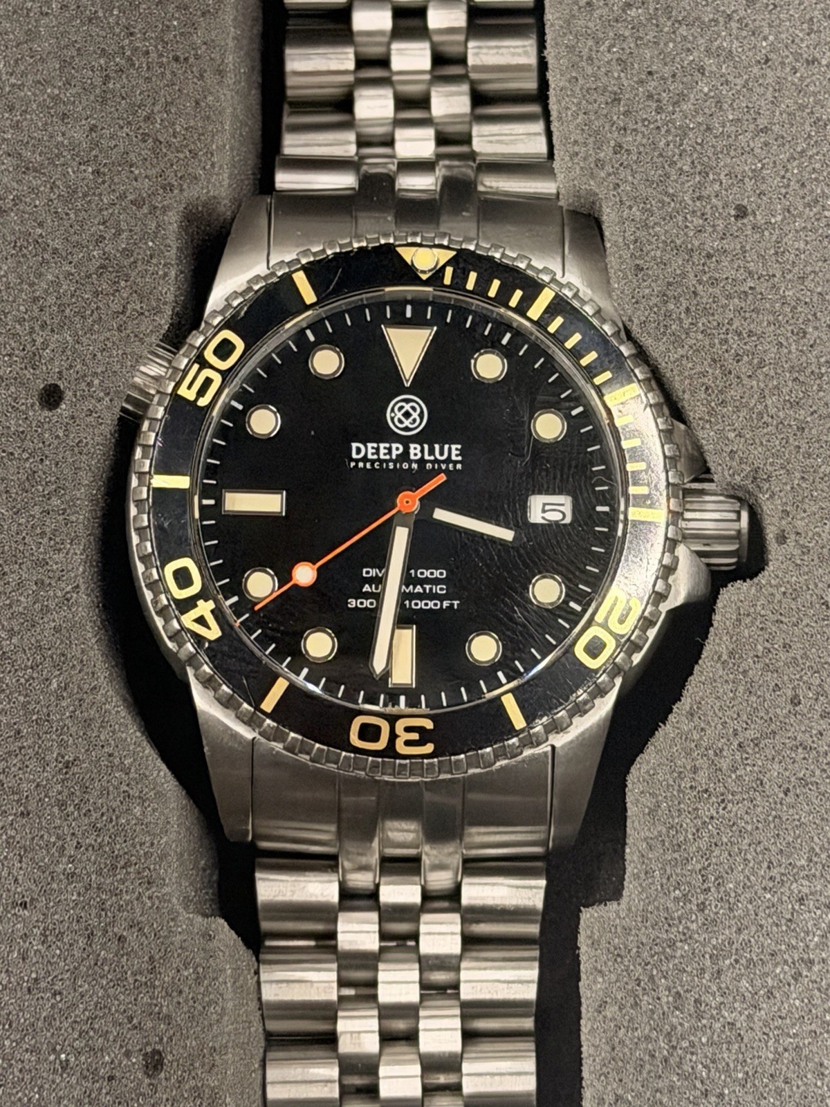 Deep II Mens Watch 40MM AUTOMATIC DIVER BLUE LUME CERAMIC BEZEL