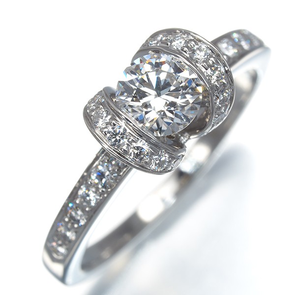 Auth Tiffany&Co. Ring Diamond 0.50ct F VVS2 EX Solitaire US6-6.25 Pt 950