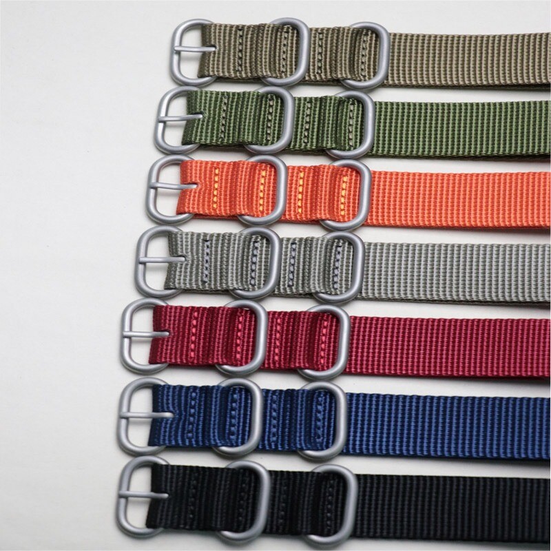 Quality Nylon Canvas Watch Straps Mens Military Padded Wristband 18 20 22 24mm
