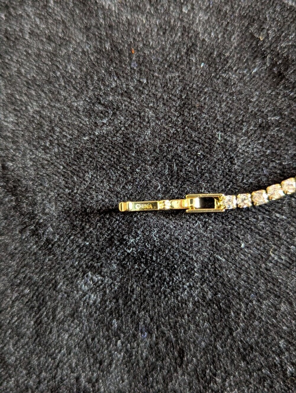 Gold-Tone Clear Crystal Tennis Bracelet or Anklet Jewelry Dainty Luxury 8.5 Inch