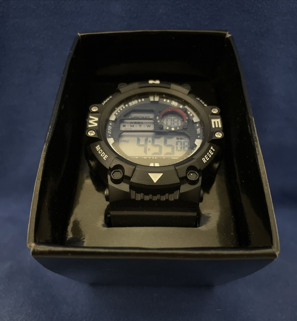 CVS Men’s Digital LED Electronic Military Sport Alarm Wristwatch NIB