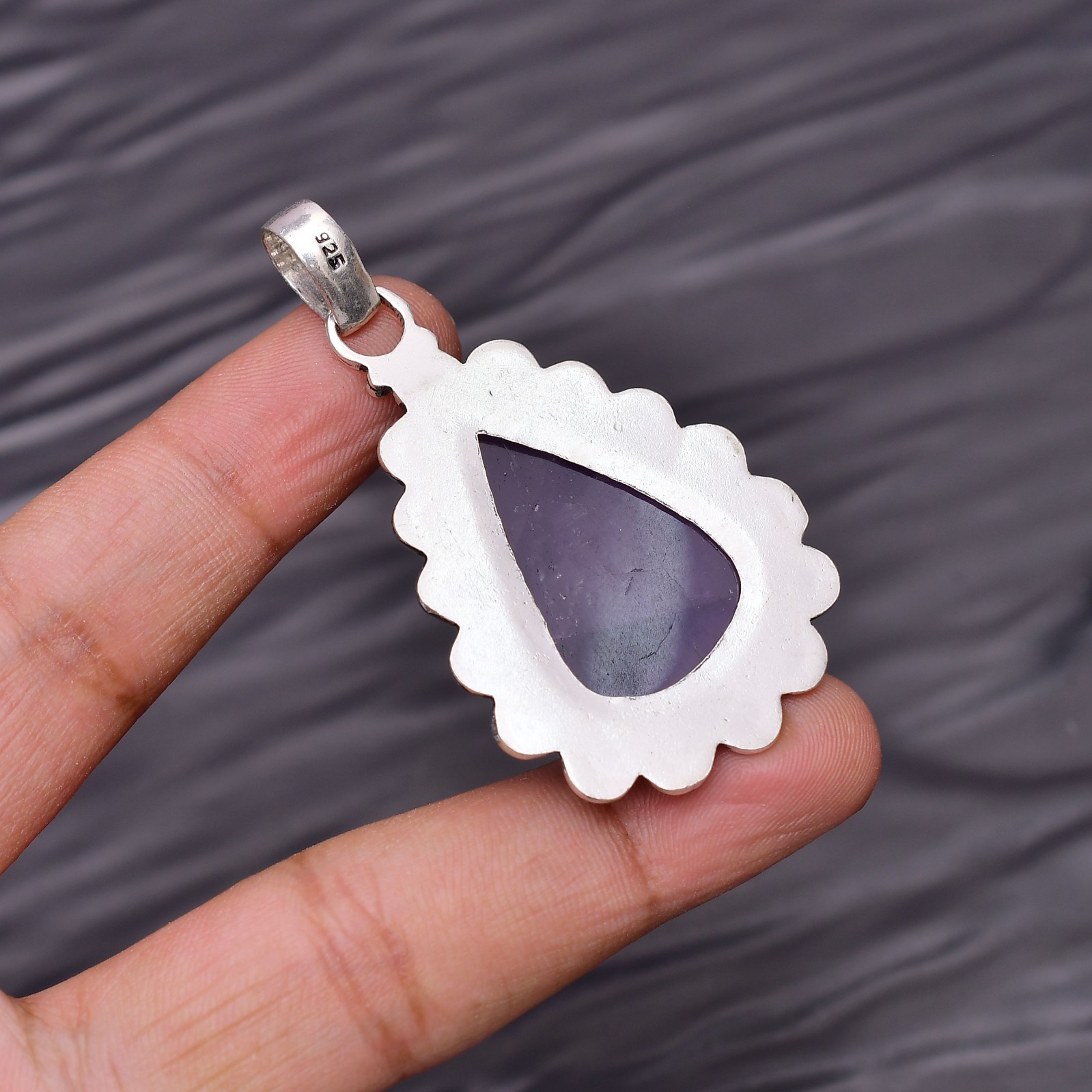 Amethyst Gemstone 925 Sterling Silver Jewelry Pendant 2.24″