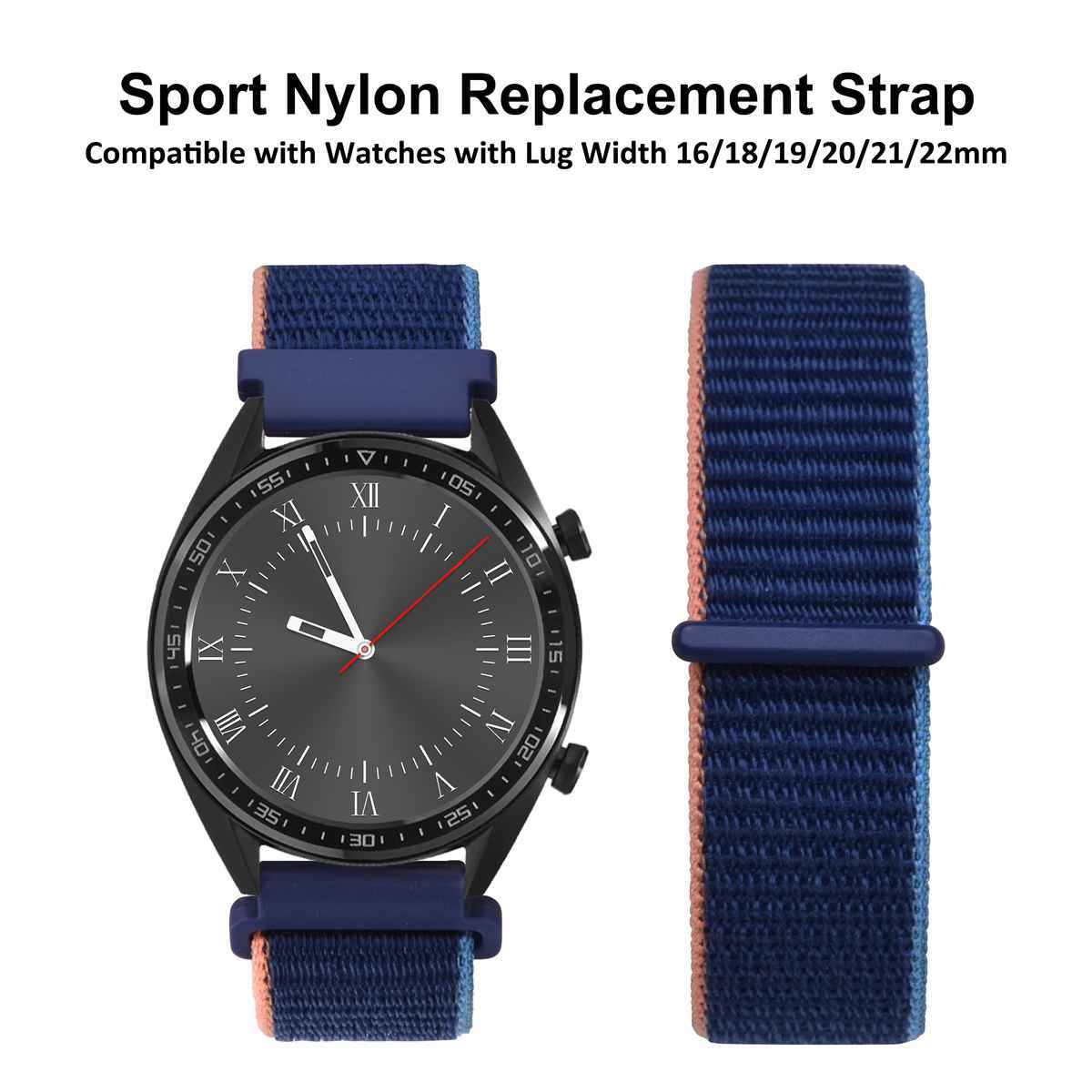 WOCCI Nylon strap Watch Band 18mm 20mm 22mm Watchband for Men Quick Release