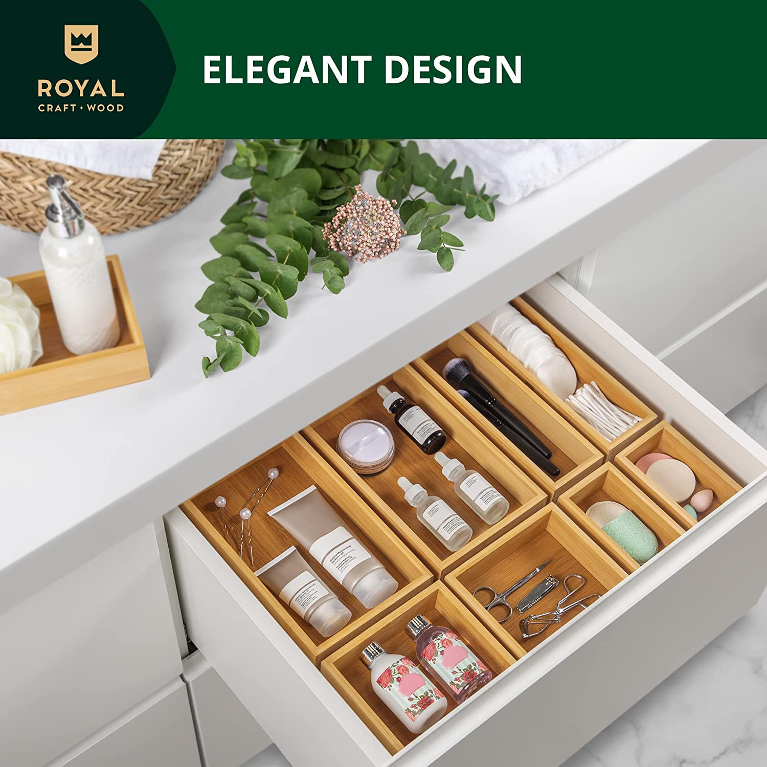 Bamboo Jewelry Organizer Box & Chests Set – Versatile Storage Solution for Makeu